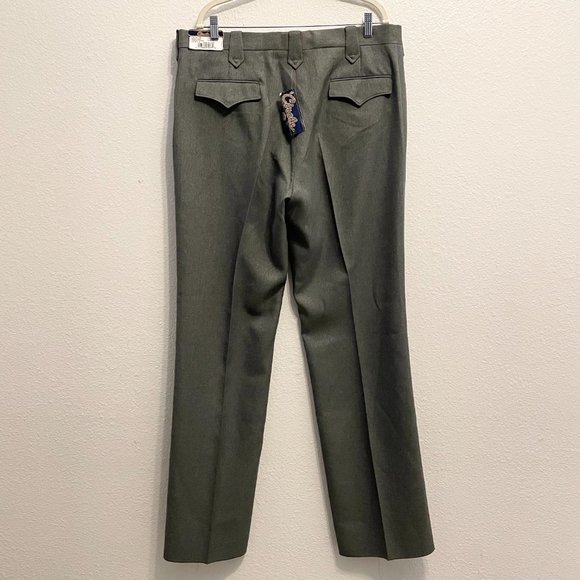 Circle S NWT Men's Vintage 80s Gray Pleated Western Dress Ranch Pants Size 40 - Picture 6 of 10